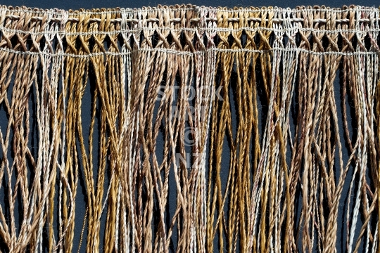 New Zealand flax weaving - Kahu pokowhiwhi closeup
