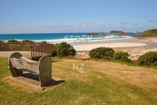 Ocean Beach bench, Whangarei Heads, Northland