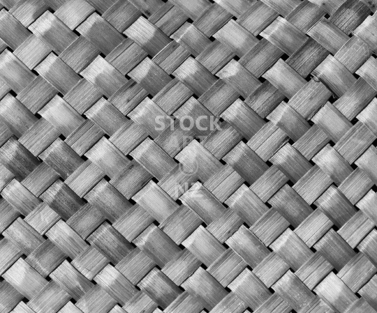 Splashback photo: Closeup of NZ flax weaving - natural weave - Black & white kitchen splashback picture for standard size 900 x 750 mm