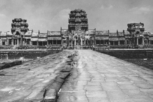 Angkor Wat before tourism: stock photo