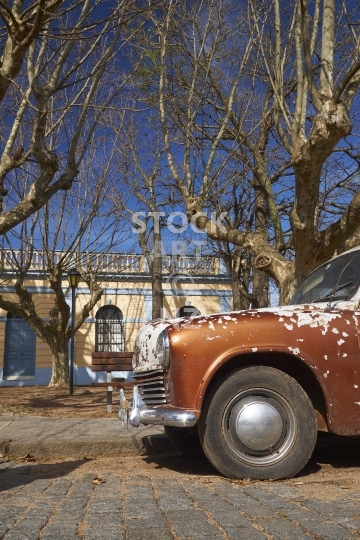 Abandoned car in Colonia del Sacramento, Uruguay