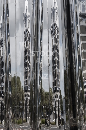Abstract closeup of Len Lye Centre, New Plymouth, New Zealand