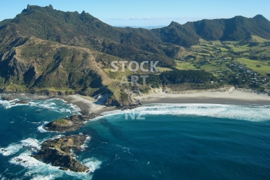 Aerial photo - Ocean Beach and Bream Head to Mount Lion