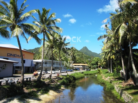 Avarua street scene in Rarotonga