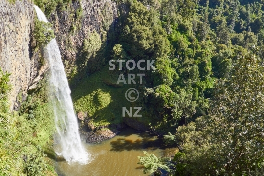 Bridal Veil Falls - Raglan, Waikato, NZ - Gorgeous 55 m high waterfall of the Pakoka river, near the start of the Pipiwharauroa walking and biking trail