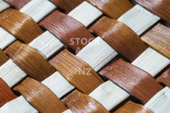 Brown takitahi weave - New Zealand flax weaving