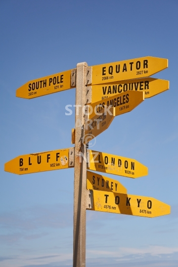 Cape Reinga signpost in Northland