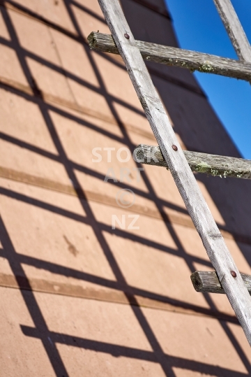 Closeup of the Foxton windmill - Manawatu, NZ