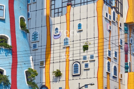 Detailed view of the Maishima Incineration Plant in Osaka, Japan