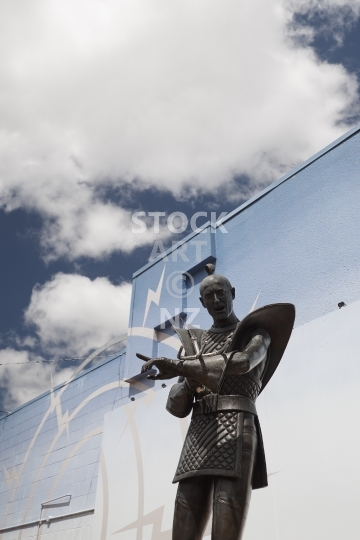 Famous Riff Raff sculpture in downtown Hamilton, NZ