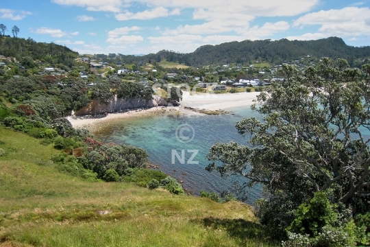 Hahei Beach - Coromandel NZ - Lookout from the viewpoint at the old pa site, Te Pare point - lower resolution photo