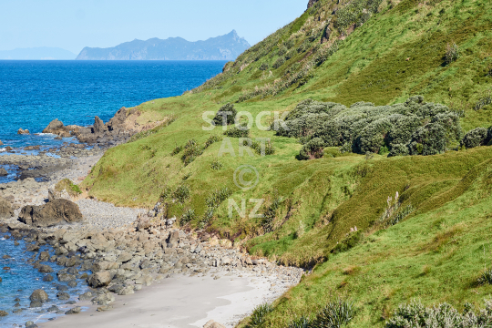 Hen and Chicken Island view from Ocean Beach