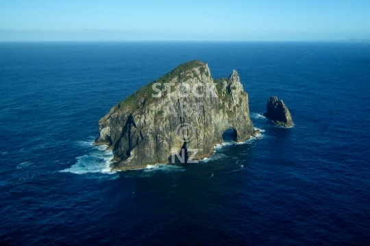 Hole in the rock from the air - Bay of Islands, NZ