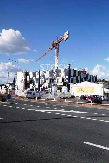 Hundertwasser museum during construction in Whangarei