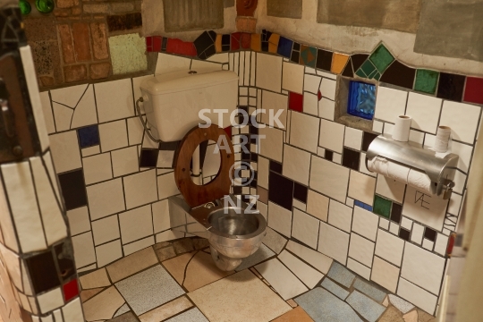 Hundertwasser Toilets in Kawakawa - interior