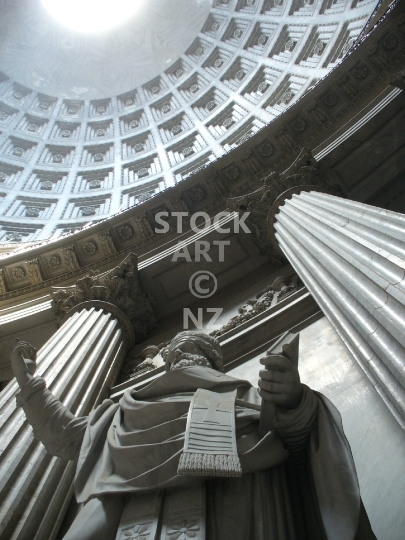 Interior of the Basilica Reale Pontificia San Francesco da Paola - Naples Italy