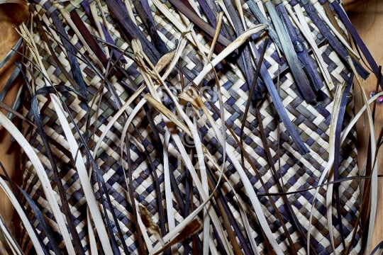 Kiekie kete in the making