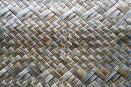 Maori flax weaving with traditional niho taniwha pattern