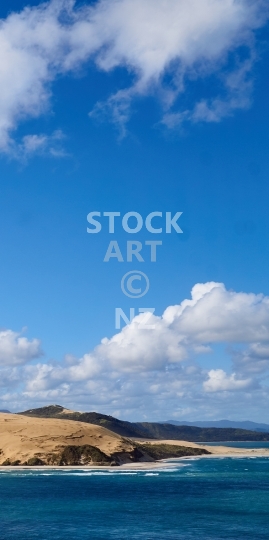 Mobile wallpaper: Hokianga Harbour and sand dunes