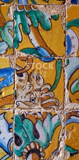 Mobile wallpaper: Medieval tiles from Sevilla in Spain