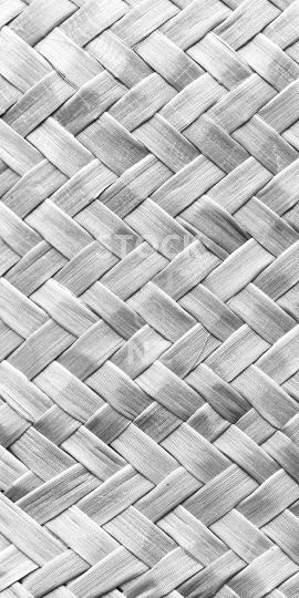 Mobile wallpaper: New Zealand flax weaving, closeup of a whariki mat - Kiwi themed black & white phone background picture, for display size ratios of 18:9 (or anything between 16:9 - 20:9)
