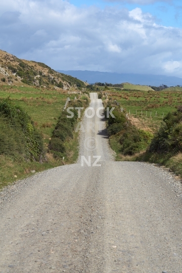 New Zealand gravel road - The wonderful Cowin Road in Golden Bay - West Coast, South Island, New Zealand                               