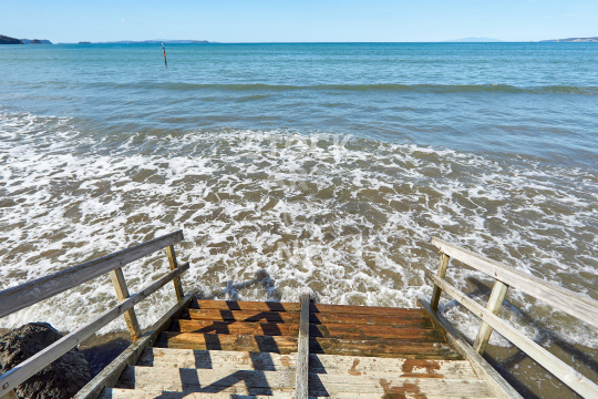 Orewa beach inviting for a swim