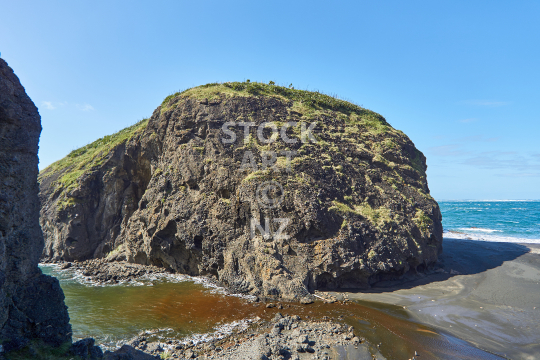 Paratutae Island beside Whatipu Beach - Manukau Harbour mouth