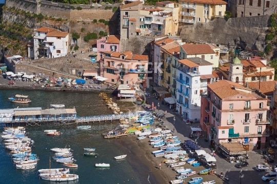 Picturesque Marina Grande port in Sorrento
