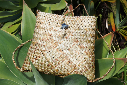 Pikau made of natural flax in New Zealand