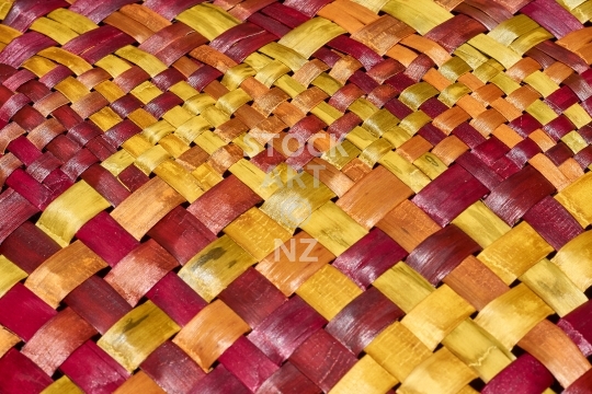 Red orange yellow flax weaving 