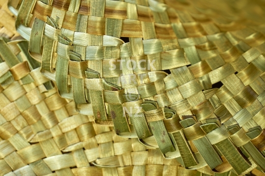 Rim of a woven hat or potae