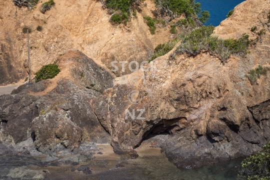 Rock formations at Kukutauwhao Island - Tutukaka Coast, Northland, NZ