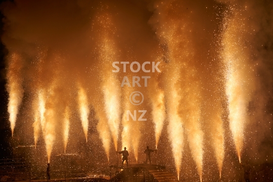 Spectacular traditional fireworks in Takayama