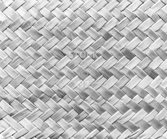 Splashback photo: flax weaving mat - Black & white kitchen splashback photo for standard size 900 x 750 mm