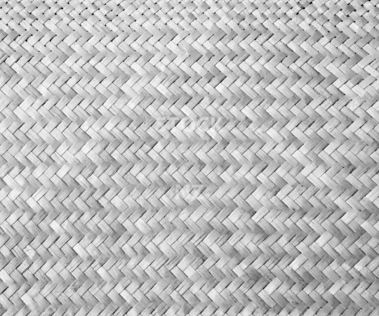 Splashback photo: flax weaving mat in black and white - Black & white kitchen splashback photo for standard size 900 x 750 mm