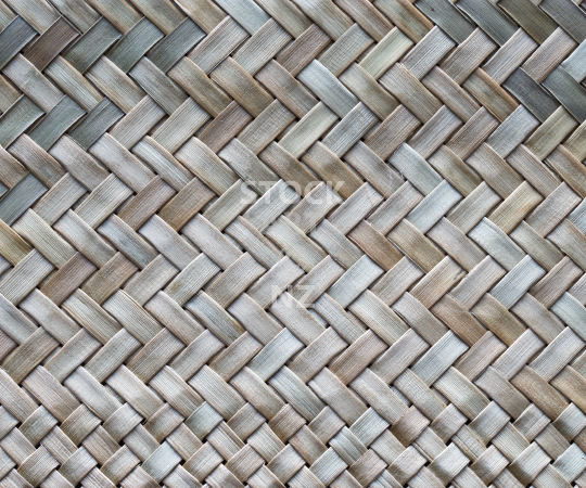 Splashback photo: New Zealand flax weaving closeup - Natural harakeke weave with zig zag pattern - kitchen splashback picture in high resolution for standard size 900 x 750 mm