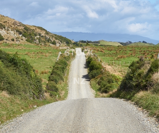 Splashback photo: New Zealand gravel road, West Coast, South Island