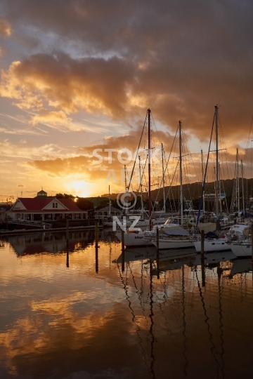 Sunset at the Whangarei Town Basin - Northland, NZ