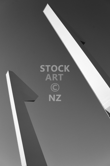 Te Matau A Pohe bascule bridge in Whangarei - black and white photo