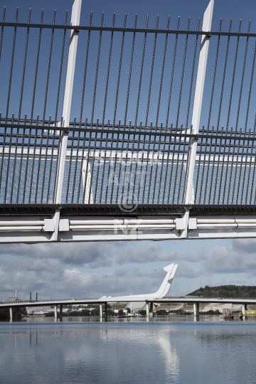 Te Matau A Pohe bascule bridge in Whangarei - Along the popular Hatea Loop walkway around the Town Basin