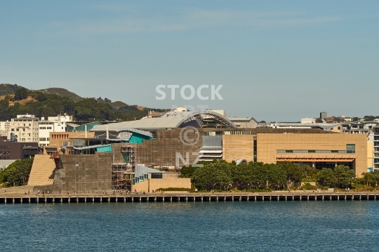 The Museum of New Zealand Te Papa Tongarewa in Wellington - View of the national museum building from the water