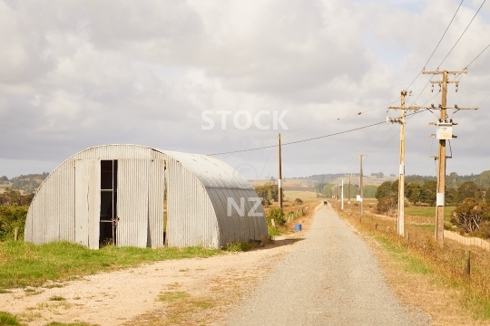 Typical New Zealand gravel road - Northland, North Island