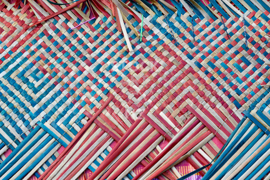 Unfinished flax weaving project - Work in progress 