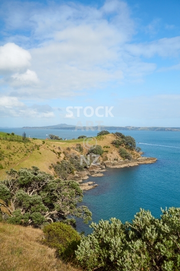 Waiheke Island coastline at Matiatia Bay