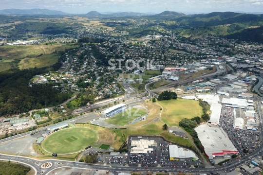 Whangarei stadiums and Morningside - aerial photo