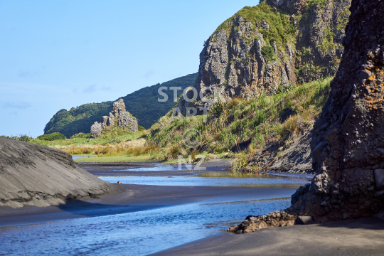 Whatipu Beach scenery - Waitakere, Auckland, New Zealand