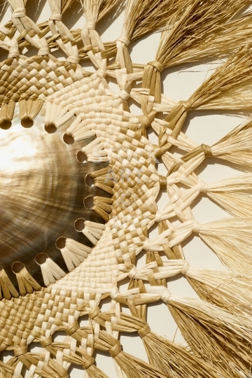 Woven fan - Aitutaki, Cook Islands